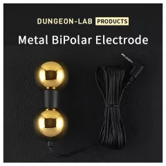   DG-LAB BiPolar B - bipolární, přesýpacími hodinami tvarovaná kovová elektroda (zlatá)