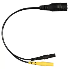   DG-LAB - rozdělovač elektrod z 2,5mm zásuvky na 2mm (černý)