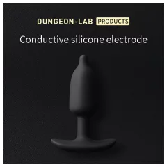   DG-LAB - dvoupólový, vodivý silikonový anální kolík (černý)