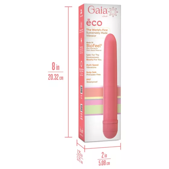 Gaia - vibrátor - ekologický, velký - růžový