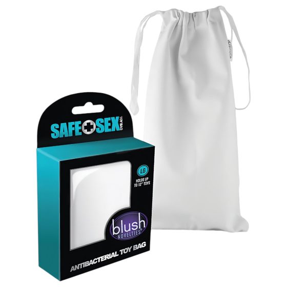 Safe Sex - antibakteriální úložná taška na erotické pomůcky (bílá)