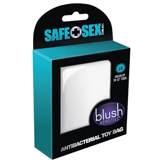 Safe Sex - antibakteriální úložná taška na erotické pomůcky (bílá)