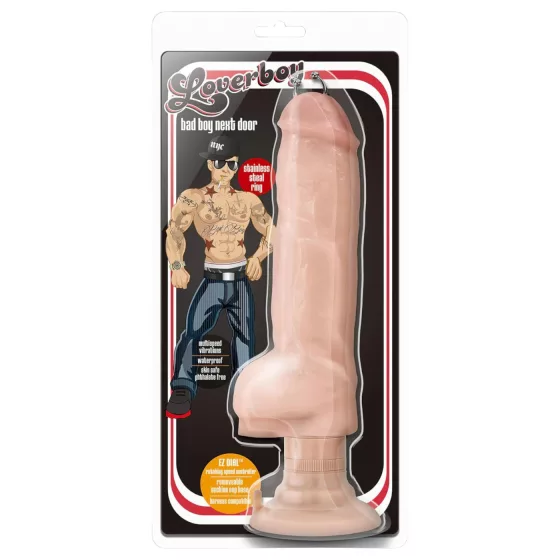 Blush Bad Boy - vibrátor s piercingem - realistický - 33 cm - tělová barva