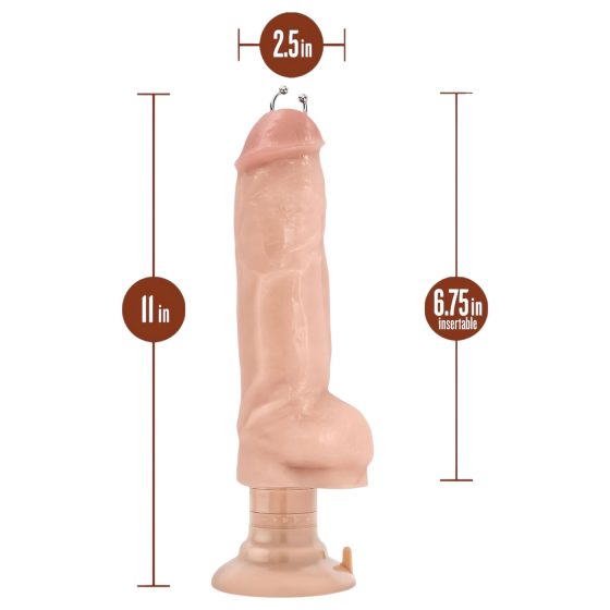 Blush Bad Boy - piercinges vibrátor - 17cm (natúr)