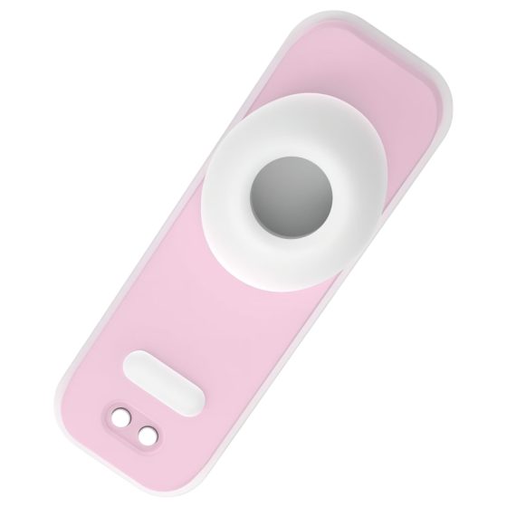 / Vibeconnect - bezdrátový stimulátor klitorisu s tlakovými vlnami (bílo-meruňkový)