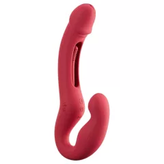   Honey Play Box Harmony Duo - App-ovladatelný připínací lízací vibrátor (červený)