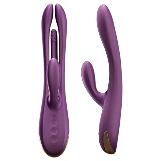 Honey Play Box Terri - vibrátor s aplikací a stimulací klitorisu (fialový)