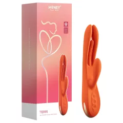  Honey Play Box Terri - vibrátor s klitorálním ramenem ovládaný aplikací (oranžový)
