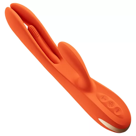Honey Play Box Terri - vibrátor s klitorálním ramenem ovládaný aplikací (oranžový)