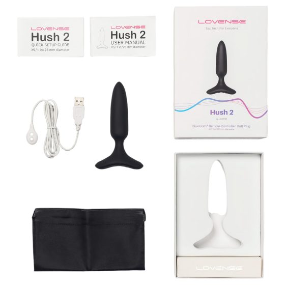 LOVENSE Hush 2 XS - nabíjecí malý anální vibrátor (25 mm) - černý