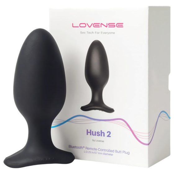 LOVENSE Hush 2 L - dobíjecí anální vibrátor (57mm) - černý