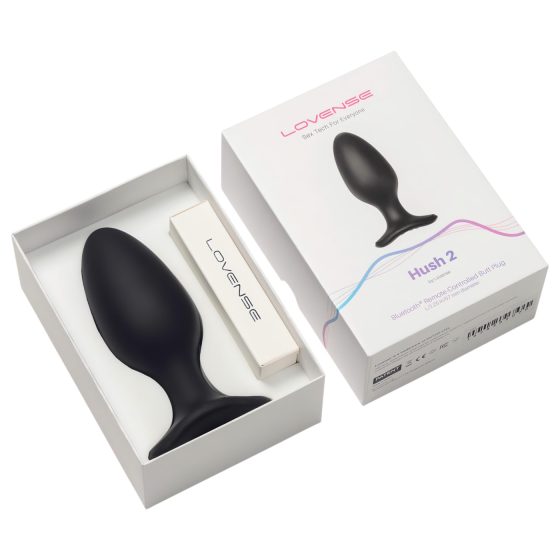 LOVENSE Hush 2 L - dobíjecí anální vibrátor (57mm) - černý