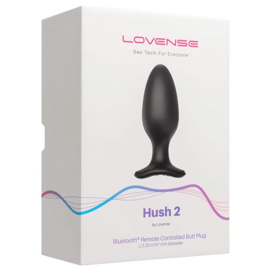 LOVENSE Hush 2 L - dobíjecí anální vibrátor (57mm) - černý