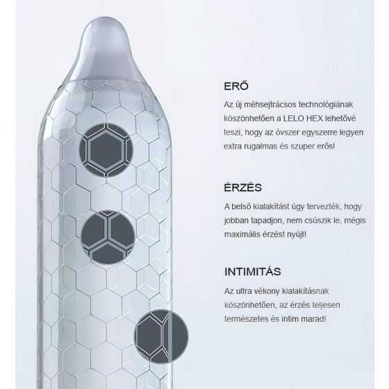 LELO Hex Original - Luxusní kondomy (3 ks)