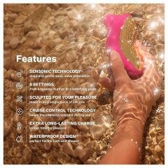   LELO Sona Cruise - stimulátor klitorisu s vlnami - červená