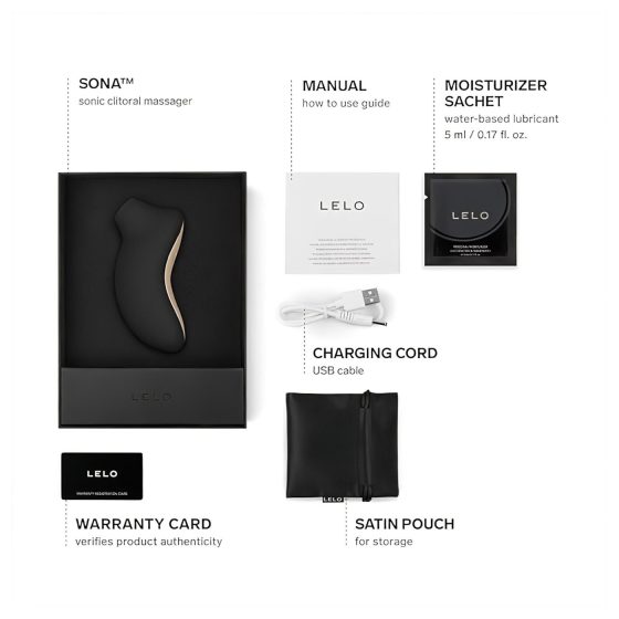 LELO Sona - stimulátor klitorisu vlnami - černý