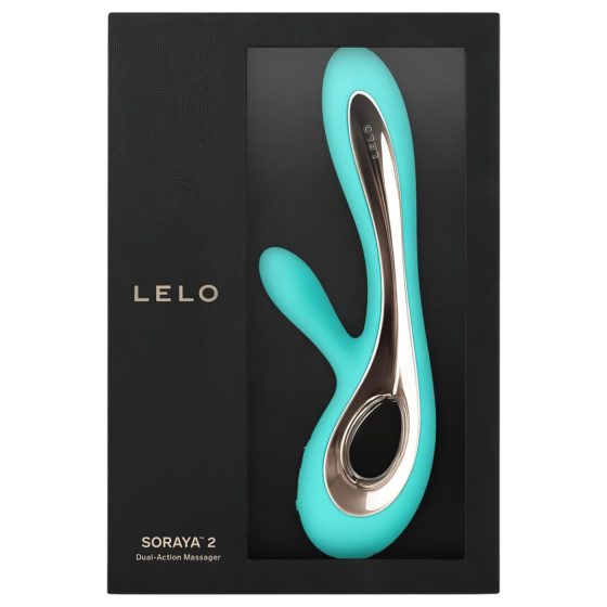 LELO Soraya 2 - vodotěsný vibrátor s raménkem na klitoris (tyrkysový)