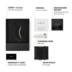   LELO Sona 2 Cruise - stimulátor klitorisu s vlnami - černý