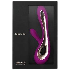   LELO Soraya 2 - voděodolný vibrátor s klitorálním ramenem (fialový)