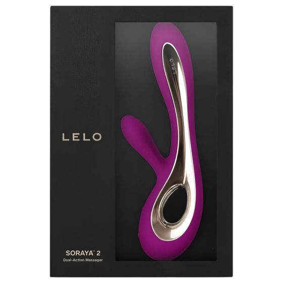 LELO Soraya 2 - voděodolný vibrátor s klitorálním ramenem (fialový)