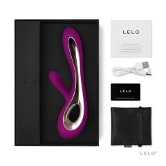   LELO Soraya 2 - voděodolný vibrátor s klitorálním ramenem (fialový)