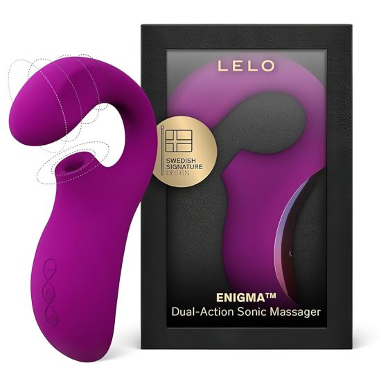 LELO Enigma - 2v1 vibrátor na G-bod a klitoris - nabíjecí, voděodolný, fialový