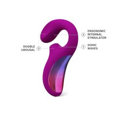   LELO Enigma - 2v1 vibrátor na G-bod a klitoris - nabíjecí, voděodolný, fialový