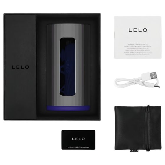 LELO F1s V2 - interaktivní masturbátor (černo-modrý)