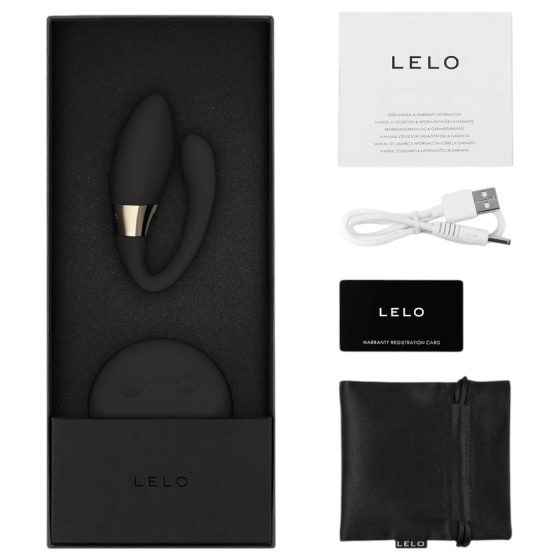 LELO Tiani Duo - silikonový párový vibrátor (černý)