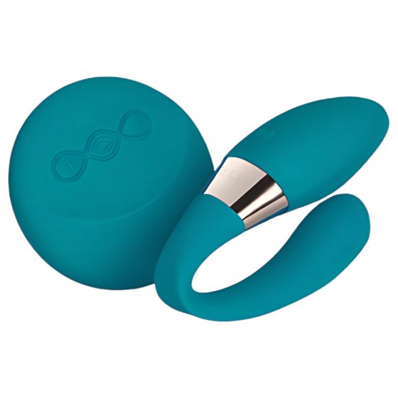LELO Tiani Duo - silikonový párový vibrátor (modrý)