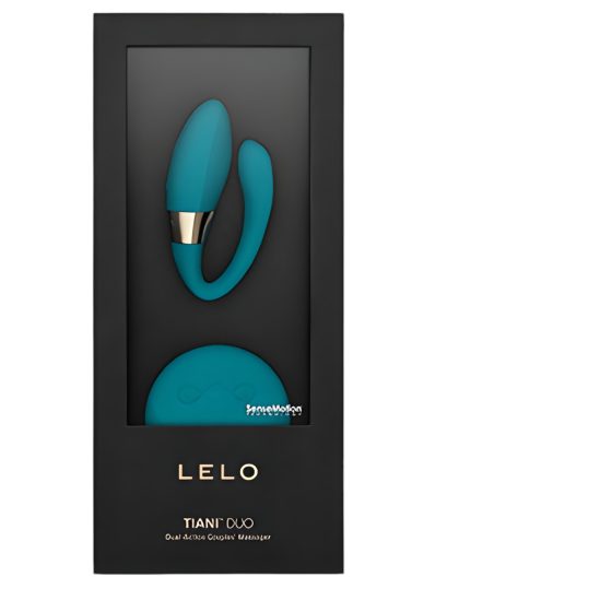 LELO Tiani Duo - silikonový párový vibrátor (modrý)