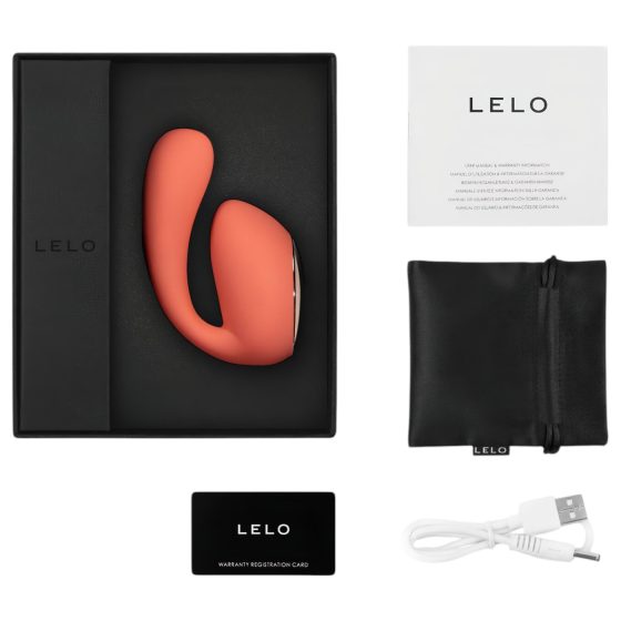 LELO Ida Wave - chytrý, dobíjecí vibrační a rotační vibrátor (korálový)