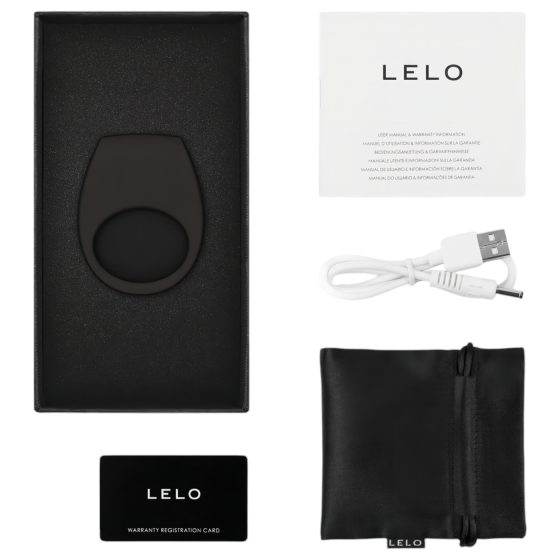 LELO Tor 3 - nabíjecí chytrý vibrační kroužek na penis (černý)