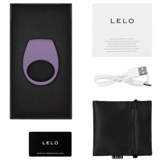 LELO Tor 3 - vibrační erekční kroužek pro muže ovládaný aplikací (fialový)