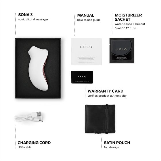 LELO Sona 3 - stimulátor klitorisu vlnami - bílá
