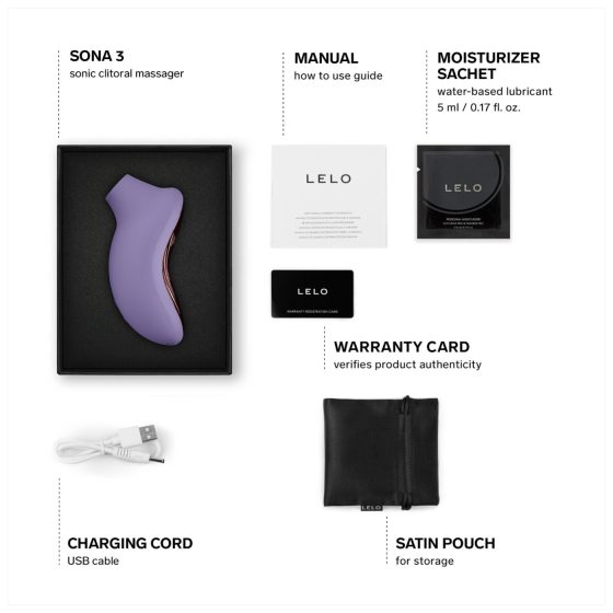 LELO Sona 3 - stimulátor klitorisu na vlny - levandulová