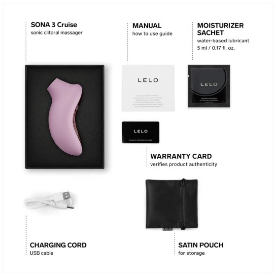 Lelo Sona 3 Cruise - stimulátor klitorisu vlnami - růžový
