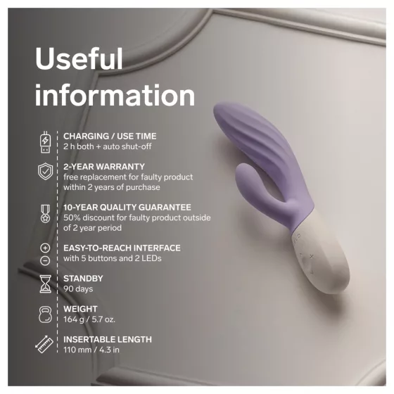 LELO INA Twist - duální vibrátor na G‑bod s klitorálním ramínkem (fialový)