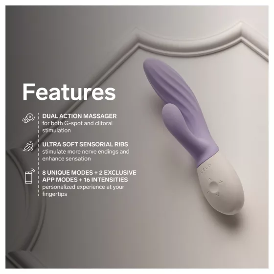 LELO INA Twist - duální vibrátor na G‑bod s klitorálním ramínkem (fialový)