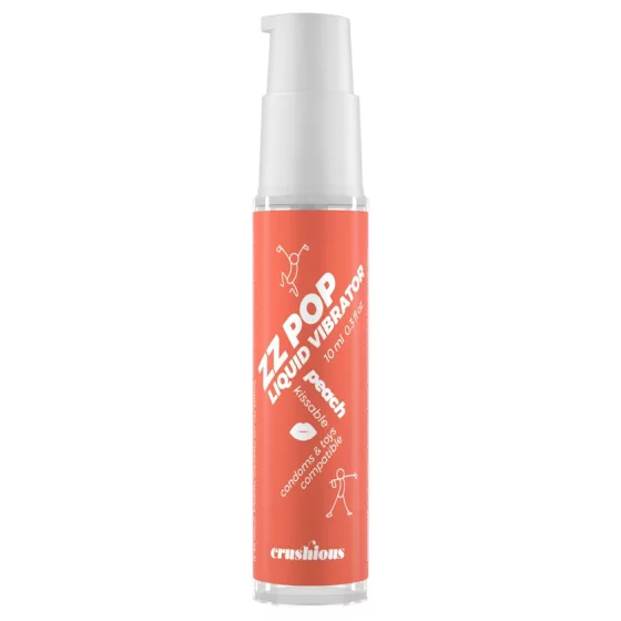 Crushious ZZ POP - jedlý tekutý vibrátor, broskev (10 ml)