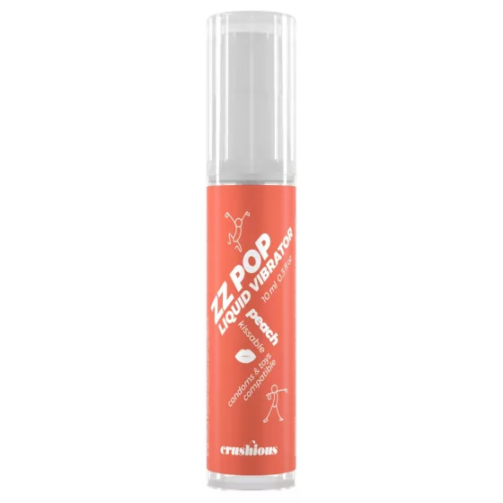 Crushious ZZ POP - jedlý tekutý vibrátor, broskev (10 ml)