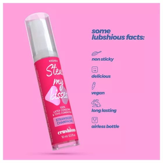 Crushious Steal My Kisses - ochucené lubrikační gel, jahoda-šampaňské (10 ml)