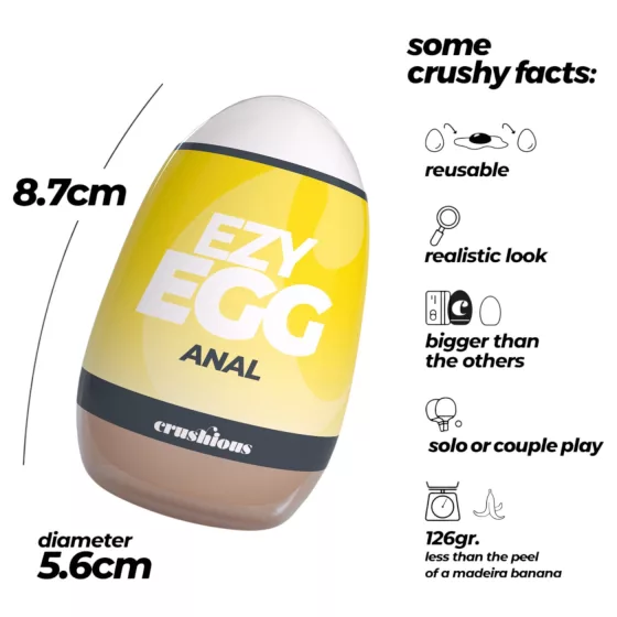 Crushious Ezy Egg Anal - masturbační vajíčko (tělové)