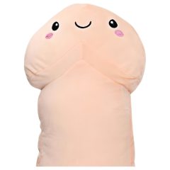 Ohebné plyšové dildo - 30 cm (přírodní)
