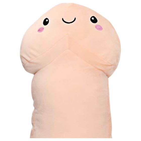 Ohebné plyšové dildo - 30 cm (přírodní)