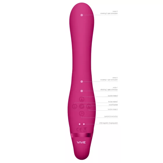 Vive Suki - připínací vibrátor bez popruhů - růžový