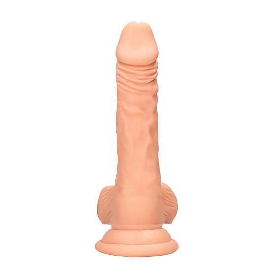 RealRock Dong 7 - realistický dildo s varlaty (17 cm) - přírodní