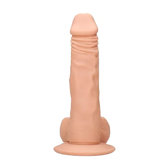 RealRock - realistické dildo s varlaty - 20 cm - tělová barva