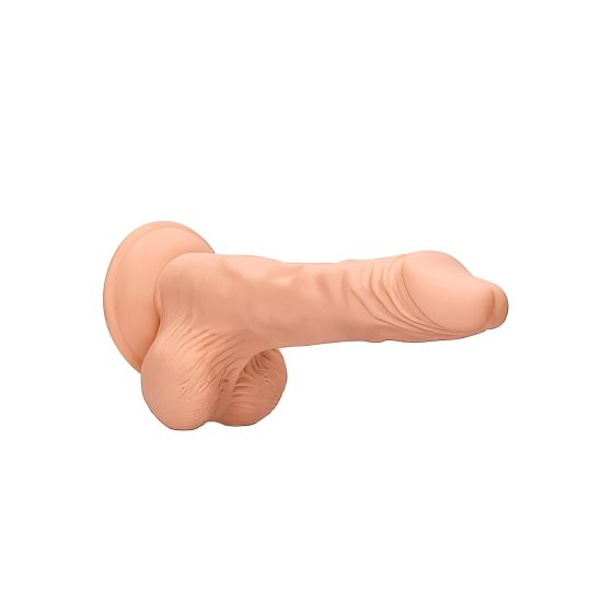 RealRock Dong 8 - realistický, varlatý dildo (20 cm) - přírodní