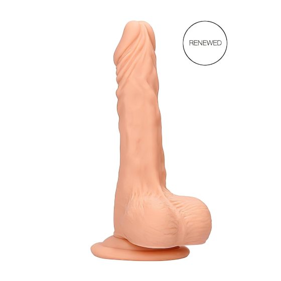 RealRock Dong 10 - realistický dildo s varlaty (25 cm) - přírodní
